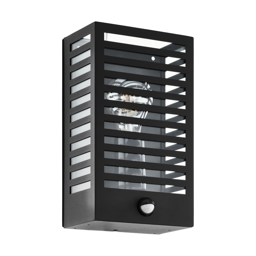 Eglo - Applique murale d'extérieur avec détecteur 1xE27/60W/230V IP44