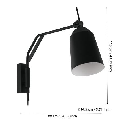 Eglo - Wandlamp 1xE27/40W/230V