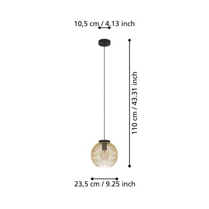 Eglo - Suspension filaire 1xE27/40W/230V