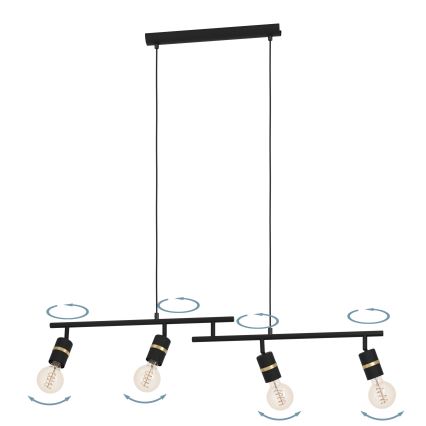 Eglo - Hanglamp aan een koord 4xE27/10W/230V