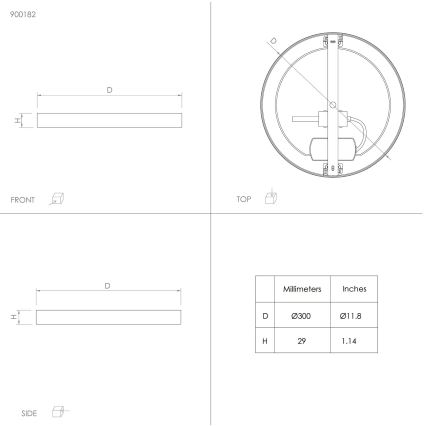 Eglo - LED Plafondlamp LED/20,5W/230V Ø 28,5 cm