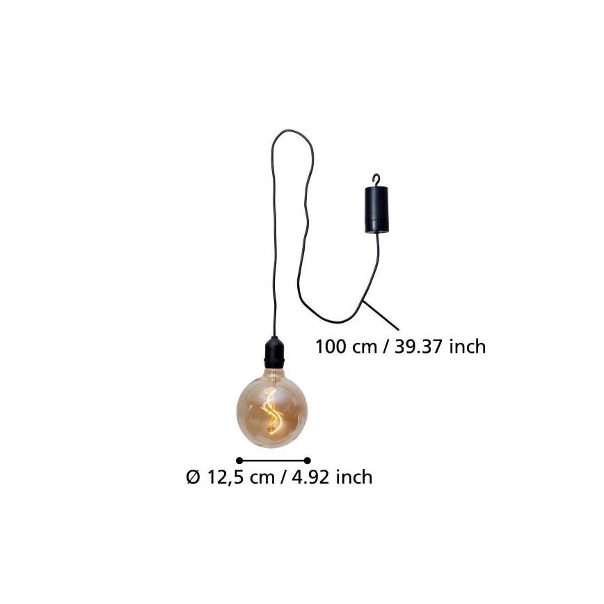 Eglo - LED Hanglamp voor buiten LED/0,06W/6V 4xAA IP44 beige