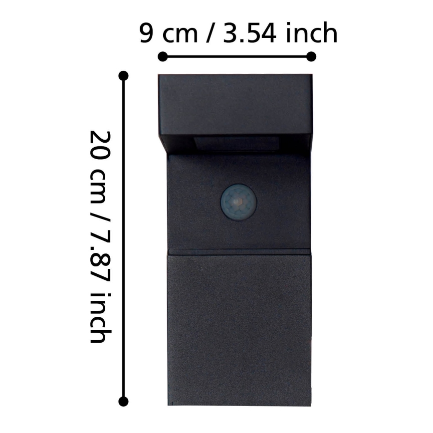 Eglo - Lampe solaire extérieure avec détecteur 18xLED/0,2W/3,7V 2200 mAh IP44