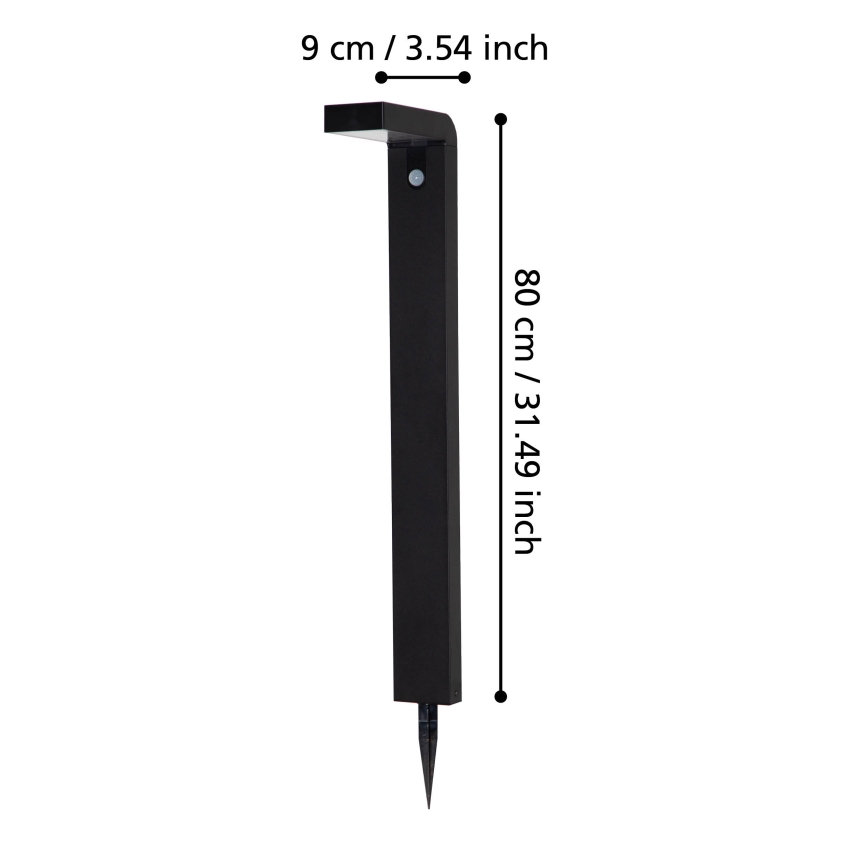 Eglo - Lampe solaire extérieure avec détecteur 18xLED/0,2W/3,7V 2200 mAh IP44