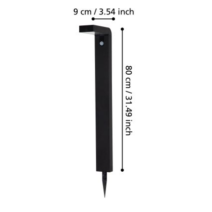 Eglo - Solar LED lamp met sensor voor buiten 18xLED/0,2W/3,7V 2200 mAh IP44