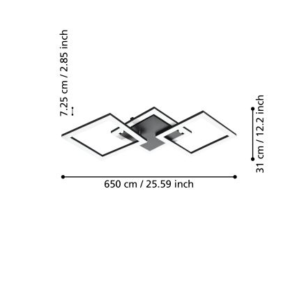 Eglo - Plafonnier à intensité variable LED/32,4W/230V