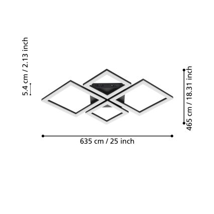 Eglo - Plafonnier à intensité variable LED/42W/230V