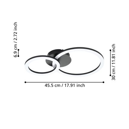 Eglo - Plafonnier à intensité variable LED/15W/230V