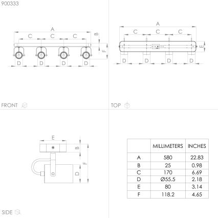 Eglo - Spot LED 4xGU10/3W/230V