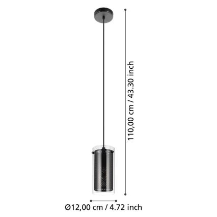 Eglo - Hanglamp aan een koord 1xE27/10W/230V