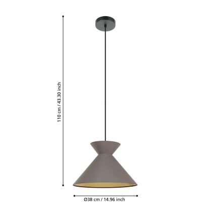 Eglo - Hanglamp aan een koord 1xE27/40W/230V