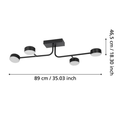 Eglo - Dimbare LED bevestigde hanglamp 4xLED/6,8W/230V