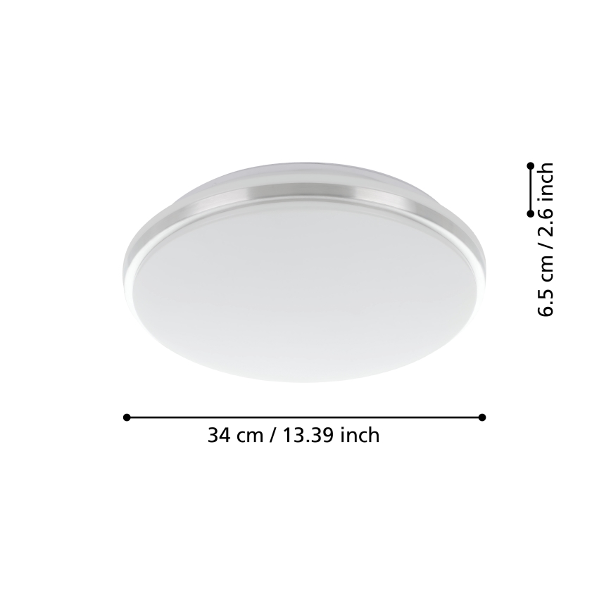 Eglo - Plafonnier salle de bain LED/15,6W/230V IP44 chrome brillant
