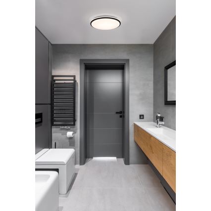 Eglo - Plafonnier salle de bain LED/15,6W/230V IP44 noir