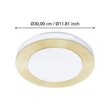 Eglo - LED Badkamer plafondlamp LED/10,8W/230V IP44