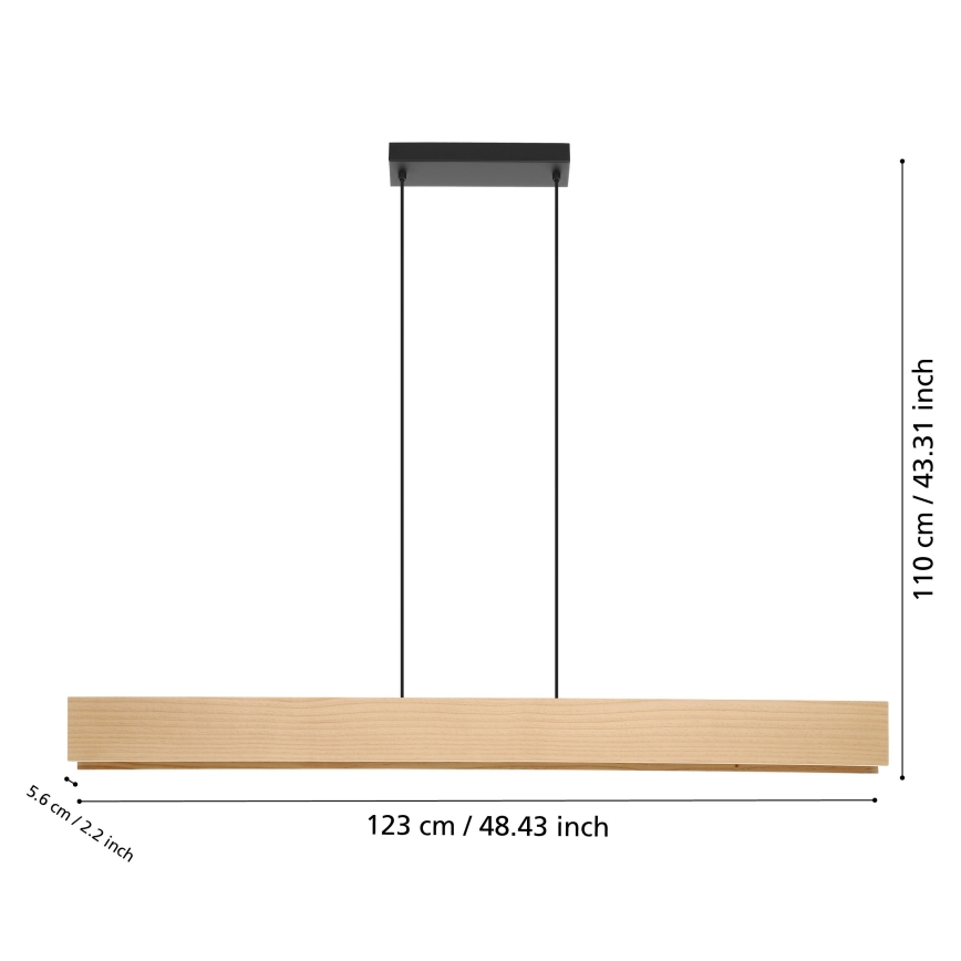 Eglo - LED RGBW Dimbare hanglamp aan een koord LED/35W/230V 2700-6500K