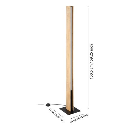 Eglo - LED RGBW Dimbare staande lamp LED/35W/230V 2700-6500K