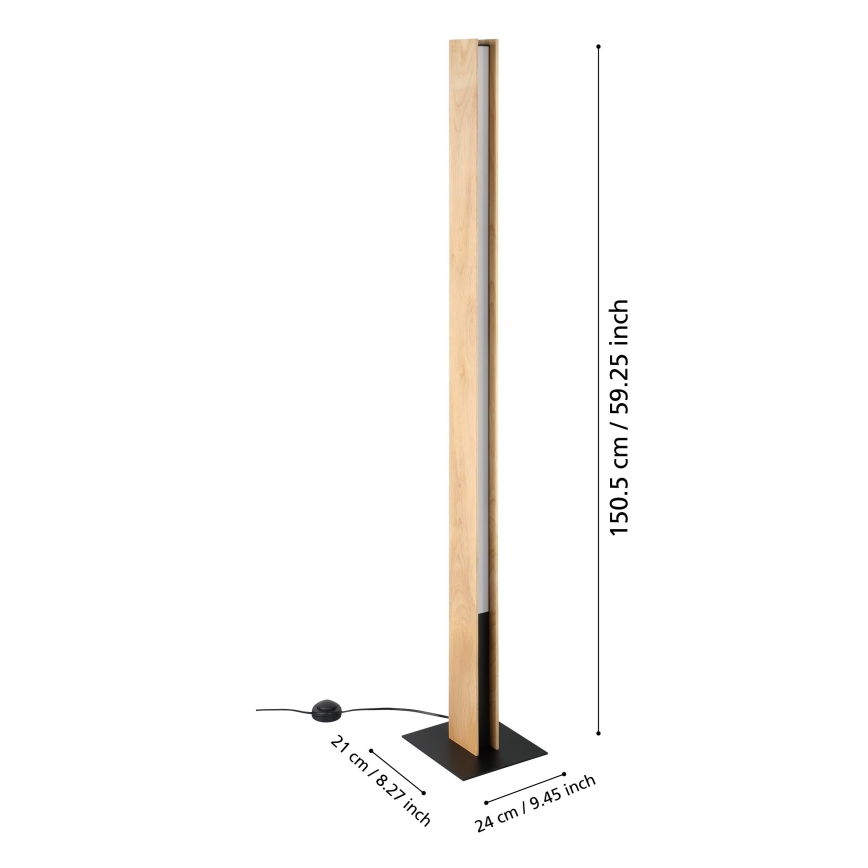 Eglo - LED RGBW Dimbare staande lamp LED/35W/230V 2700-6500K