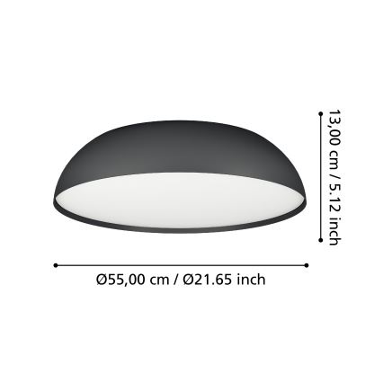 Eglo - LED RGBW Dimbare plafondlamp 3xLED/11W/230V 2700-6500K diameter 55 cm