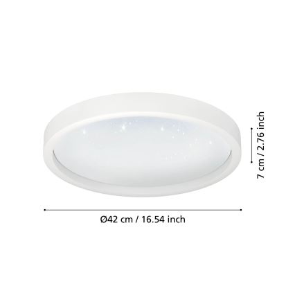 Eglo - LED RGBW Dimbare plafondlamp LED/17,8W/230V 24700-6500K