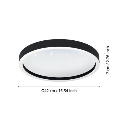 Eglo - Plafonnier LED RGBW à intensité variable LED/17,8W/230V 2700-6500K