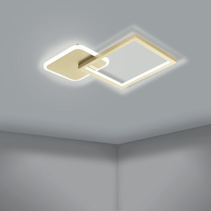 Eglo - LED Dimbare plafondlamp LED/15W/230V goud + afstandsbediening