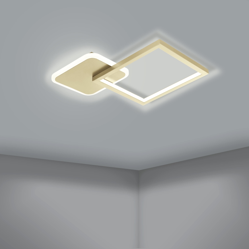 Eglo - LED Dimbare plafondlamp LED/15W/230V goud + afstandsbediening