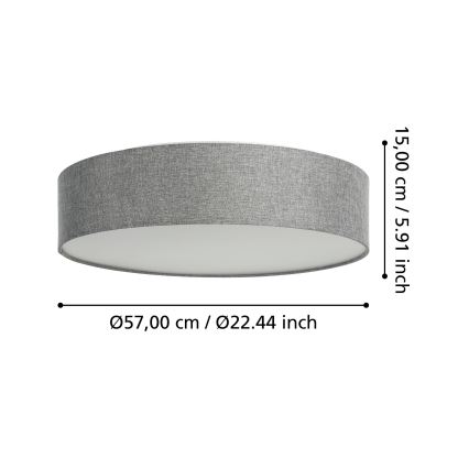 Eglo - LED RGBW Dimbare plafondlamp LED/35W/230V 2700-6500K grijs