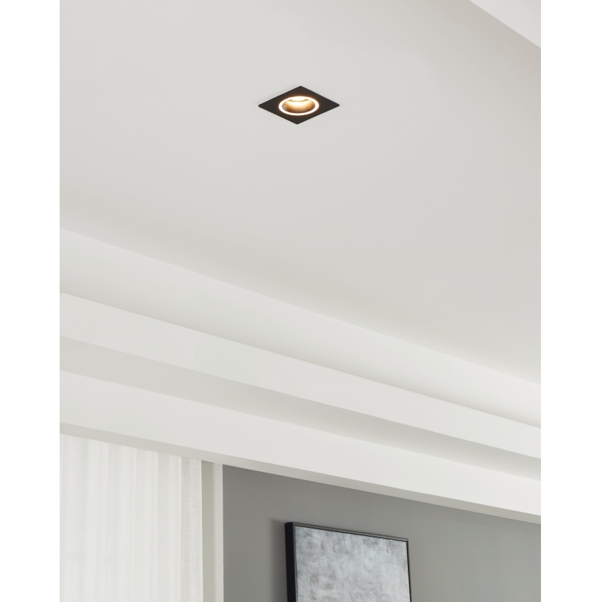 Eglo - Inbouwlamp 1xGU10/35W/230V antraciet