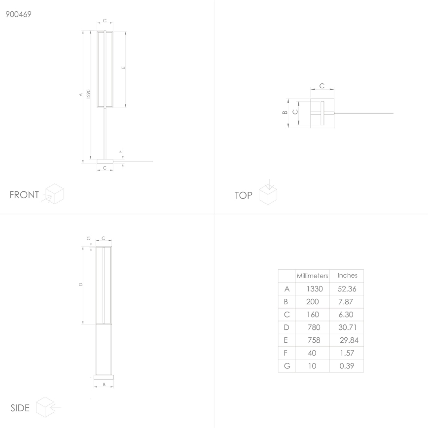Eglo - LED Dimbare vloerlamp LED/34W/230V 3000-6500K + afstandsbediening