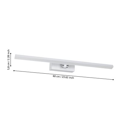 Eglo - Eclairage miroir de salle de bain LED/5W/230V IP44 blanc