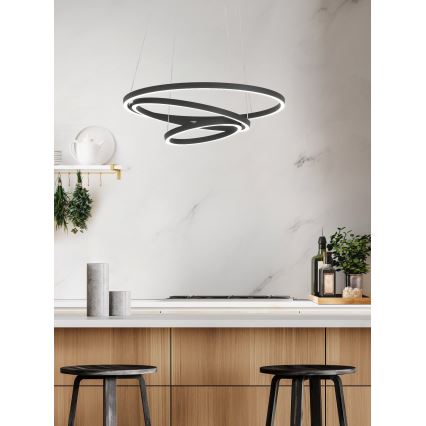 Eglo - LED dimbare kroonluchter aan snoer LED/43,2W/230V zwart