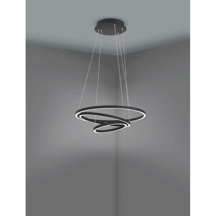 Eglo - LED dimbare kroonluchter aan snoer LED/43,2W/230V zwart