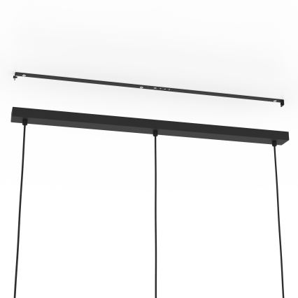 Eglo - Hanglamp aan een koord 3xE27/40W/230V zwart