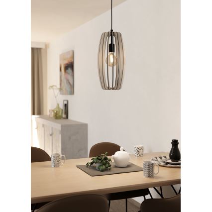 Eglo - Hanglamp aan een koord 1xE27/40W/230V romig