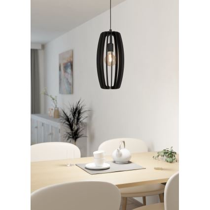 Eglo - Hanglamp aan kabel 1xE27/40W/230V zwart
