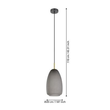 Eglo - Hanglamp aan kabel 1xE27/40W/230V
