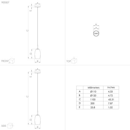 Eglo - Suspension filaire 1xE27/40W/230V