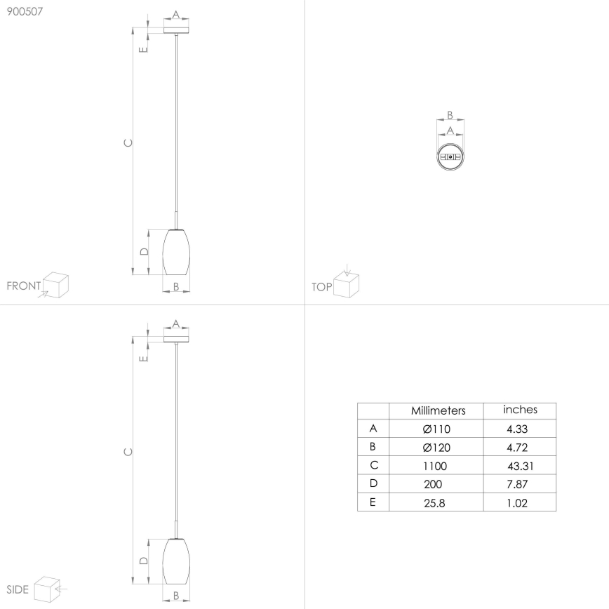Eglo - Suspension filaire 1xE27/40W/230V