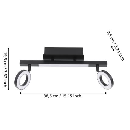 Eglo - LED spot 2xLED/3,2W/230V + LED/3,3W