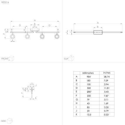 Eglo - LED inbouwspot 4xLED/3,2W/230V + 2xLED/3,3W/230V