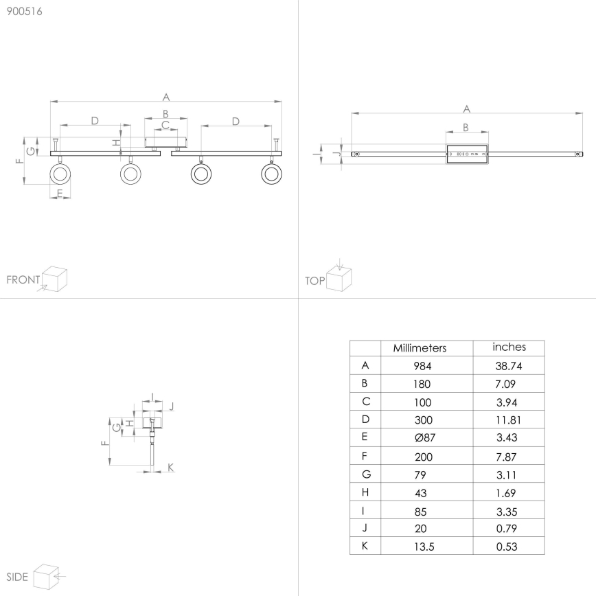 Eglo - Spot LED 4xLED/3,2W/230V + 2xLED/3,3W/230V