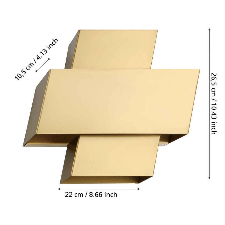 Eglo - Wandlamp 1xE27/40W/230V goudkleurig