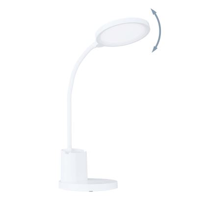 Eglo - Lampe de table à intensité variable LED/2,1W/5V 1500 mAh blanc