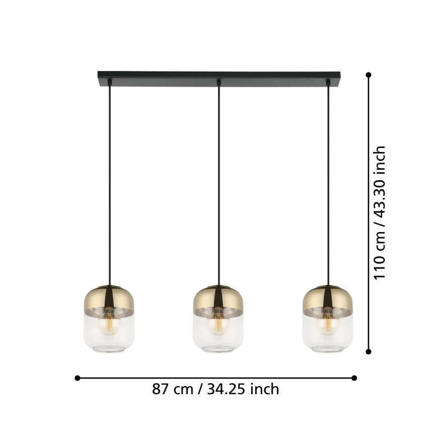 Eglo - Hanglamp aan een koord 3xE27/40W/230V