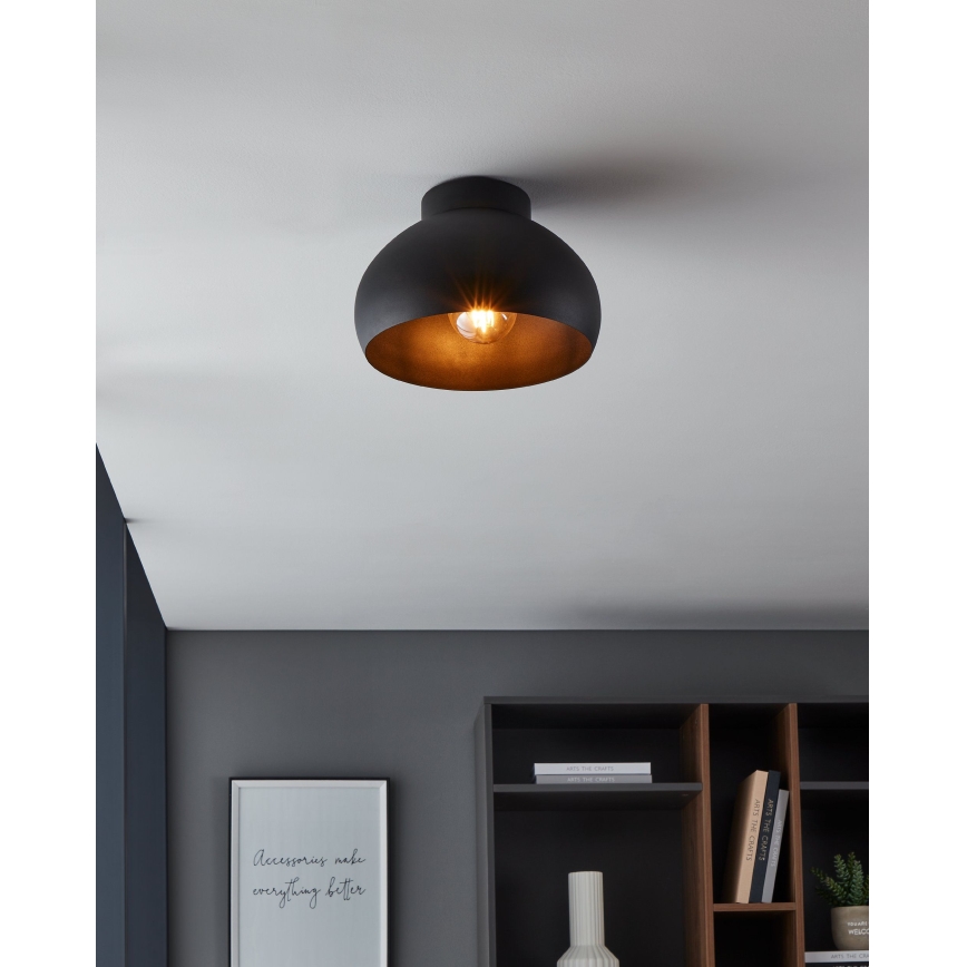 Eglo - Plafondlamp 1xE27/40W/230V zwart