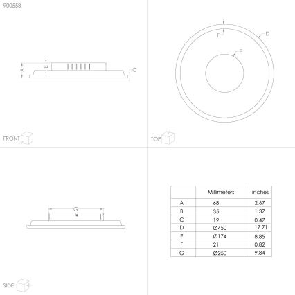 Eglo - LED Plafondlamp LED/27W/230V