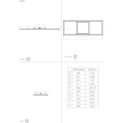 Eglo - LED RGBW Dimbare plafondlamp LED/21W/230V