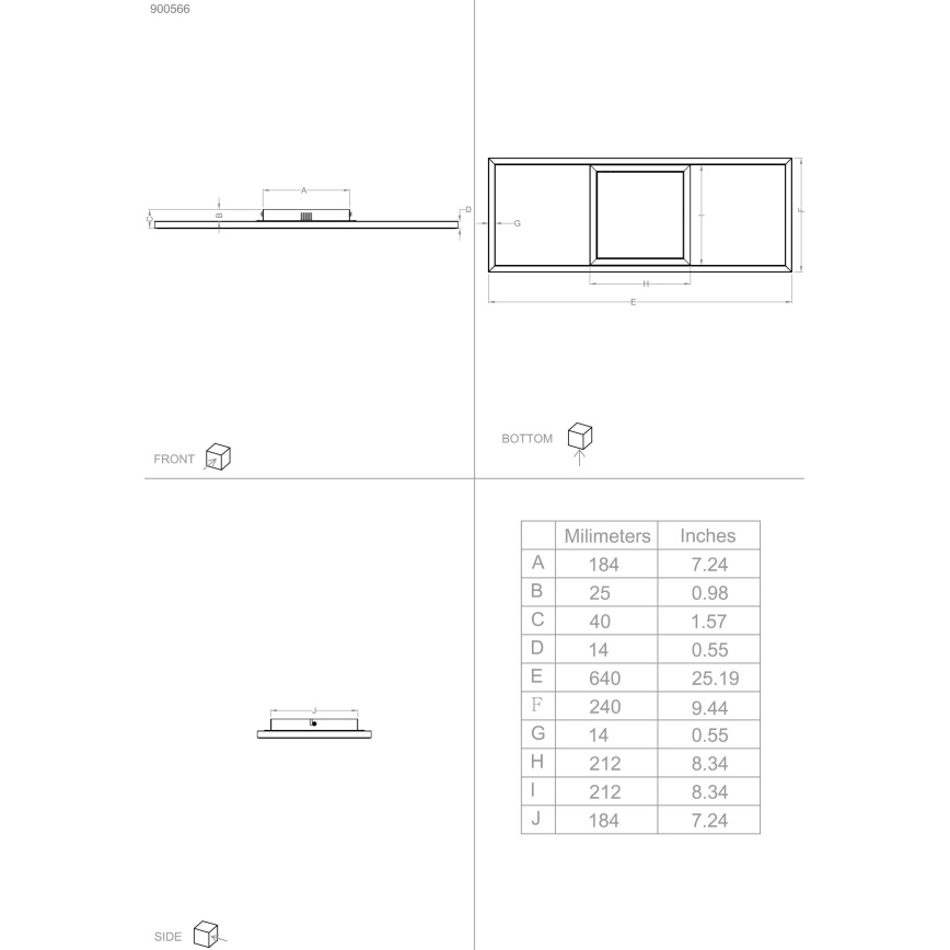 Eglo - LED RGBW Dimbare plafondlamp LED/21W/230V