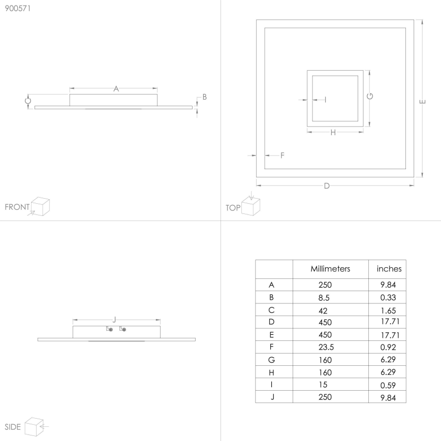 Eglo - LED RGBW Dimbare plafondlamp LED/21,5W/230V 3000-6000K + afstandsbediening